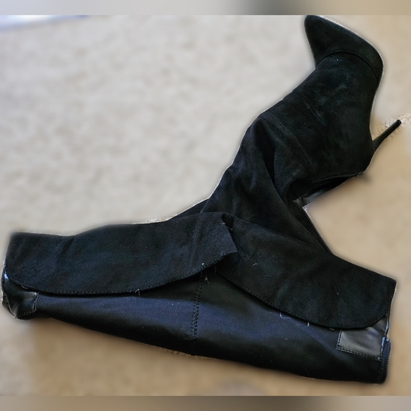 [SOLD]Fashion Nova Black Thigh High Boots - Picture 2 of 10